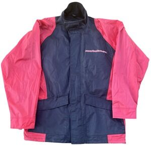 Motoboss Motorcycle Men's Packable Waterproof Jacket Large Black Red Packable